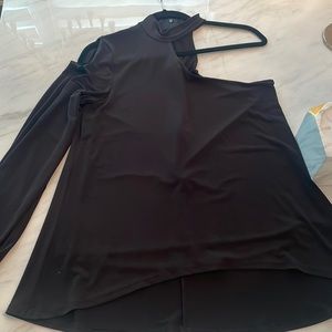 Black one sleeve top